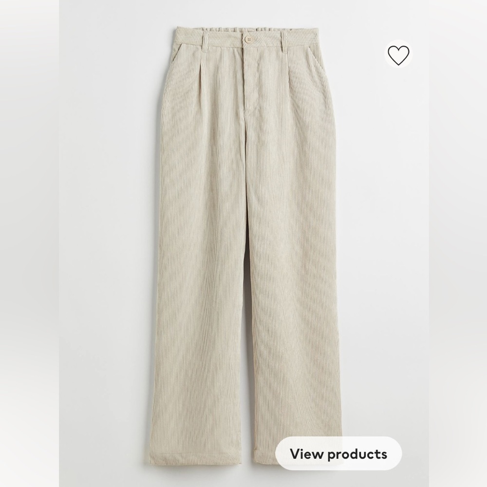 NWT - H&M Wide Leg Corduroy Pants